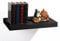 EUGAD Wandregal Schweberegal Wandboard Bücherregal Hängeregal Hochglanzoberfläche DVD CD Regal Holzbrett für Schlafzimmer Wohnzimmer Küche und Flur Schwarz breit 40cm 0085QJ