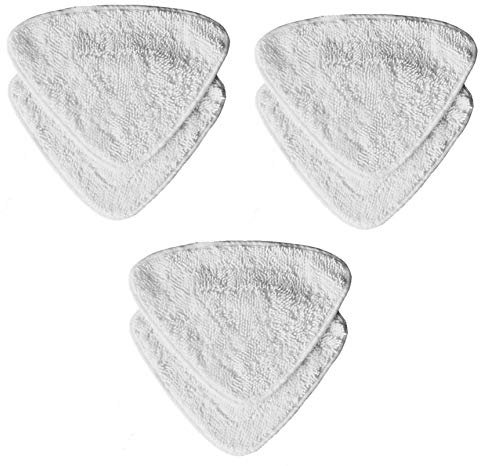 Ersatzbezug, Tücher, Pads aus Mikrofaser kompatibel mit Vileda Steam Dampfreiniger (6 Stück)