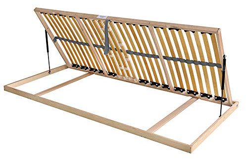 Madera 7-Zonen-Lattenrost für Bettkastenfunktion, 28 Federleisten, Birkenschichtholz Größe 120 x 200 cm, Farbe Öffnung nach Rechts