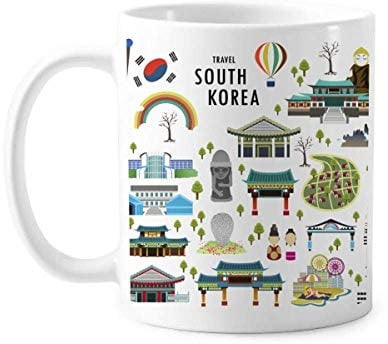 Mug en céramique Voyage en Corée du Sud en porcelaine