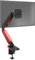 Duronic Monitor Arm Stand DMGM5X1 | Single PC Desk Mount with Red LED Lights | Height Adjustable | For One 15-32 Inch Screen | VESA 75/100 | 8kg Capacity | Tilt +90°/-85°, Swivel 360°,Rotate 360°