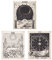 Simpkeely 3 Stück Tarot-Tapisserie, The Sun The Moon The Star Tarot-Karte Tapisserie Mittelalter Europa Wahrsagung Wandbehang mit rostfreien Ösen
