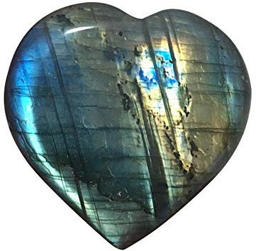 LICHENGTAI Herz Form Edelsteine Steinherz, Mondstein Kristall Labradorit Palm Stein Heilung Quarz Edelstein Worry Stone Herzform für Schmuck Machen, Balance Reiki Glücksbringer Healing Deko