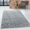 HomebyHome Teppich Wohnzimmer Hochflor Shaggy Teppich 3D Retro Design 280x370 cm Teppich Grau - Teppich für Schlafzimmer Esszimmer Küche Boho Teppich 20 mm Florhöhe Extra Weich Flauschig Pflegeleicht