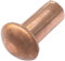 AERZETIX - C48030 - Lot de 20 Rivets en cuivre Ø4x8mm à tête demi-ronde - rivet à tête bombée - rivet plein/rivet à frapper - DIN 660