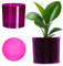 KADAX Pot de Fleurs en Plastique Brillant 13 Couleurs - Pot à Herbes - Pot à Fleurs - Vase à Fleurs - Pot de Fleurs - Pot de Fleurs - Diamètre 14 cm - Violet