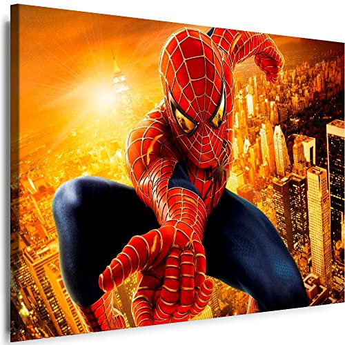 Myartstyle - Bilder Film Spiderman Marvel Comics 100 x 70 cm Leinwandbilder Xxl - 1 Teilige Wandbilder Film Popular Movies Kunstdrucke K-P-20588-16