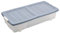 URBNLIVING 40 or 55 Litre Large Under Bed Plastic Storage Box Wheeled with Lids for Shoes, Clothes and Toys (Blue, 80 x 39 x 17cm)