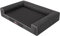 DOGGY Haustierbett Hundeliegen Kissen Hundebett Liegen Hundekissen Bett Sofa Hundekorb Tierbett Hundesofa: Schwarz Ökoleinen, XXL - 118 x 78 cm