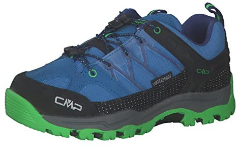 CMP Kids Rigel Low Trekking Shoes Wp Unisex Kinder Trekking-Schuhe, Blau Grau Grün Danube Bluish, 36 EU