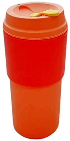 Tupperware to Go Becher 490 ml orange rot Thermobecher Kaffeebecher
