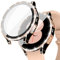 Kamita Custodia Protettiva Brillantini per Samsung Galaxy Watch FE(2024) 4 40mm Cover con 9H Protezione Dello Schermo in Vetro Temperato,Diamante Duro PC Bumper Case per Galaxy Watch4(Nero-oro rosa)