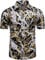 fohemr Mens Chain Print Gold Black Shirt Luxury Baroque Vintage Short Sleeve Casual Button Down Dress Shirts Large