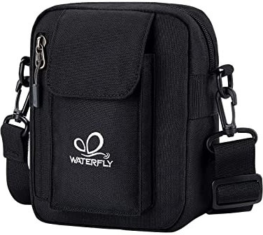 WATERFLY Umhängetasche Schultertasche Messenger Bag: Herrentasche Zum Umhängen Klein Herren Handy Sling Tasche Männer Shoulder Crossbag Brusttasche Damen Crossbody Handytasche