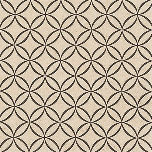20 Servietten Eco Line nachhaltig aus 100% Recycling-Papier Kreise im Verbund | Muster | zeitlos | Tischdeko 33x33cm