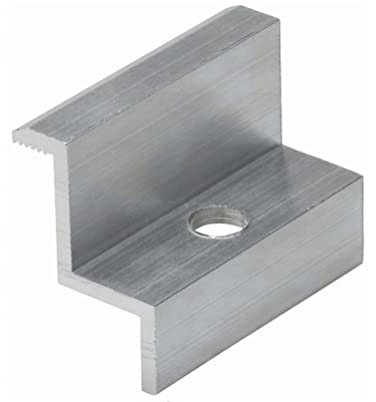 NAKA 1x Endklemme PV Solarpanelen Silber | Photovoltaik Randklemme Montageschiene Zubehör für Modulhöhe 40 mm | Solarmodul Klemme zur Montage von Aluminiumprofilen 50 mm