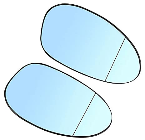 Spiegelglas Kompatibel mit BMW 1er E81 E87 E88 E82 3er E46 E90 E91 E92 E93, Beheizbar Außenspiegel Asphärisch Ersatzspiegel Blau Links Rechts