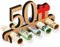 Giftota - 50. Geburtstag Geldgeschenk Holz - Geschenk zum 50.Geburtstag - Geburtstag Jubiläum - Geschenke aus Holz - Geschenke für Freunde, Familie