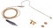 Rannsgeer Mini micrófono de repuesto para auriculares con gancho para la oreja para sistema inalámbrico Sennheiser (bronceado)