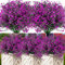 Jusvenmt 12 Bouquets Fleurs Artificielles Extérieures Deco, Fausses Plantes et Fleurs et Resistantes Aux UV Arbuste Plastique Fleurs pour Balcon Jardinière Interieur Cuisine