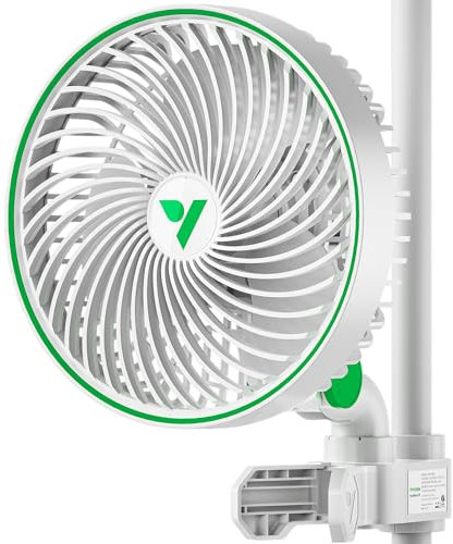 VIVOSUN AeroWave E6 Grow Tent Clip-on Fan 6”, Smart WiFi Control, US Patented Portable Indoor Fan, Strong Airflow but Low Noise, and Fully-Adjustable Tilt for Hydroponic Ventilation, White