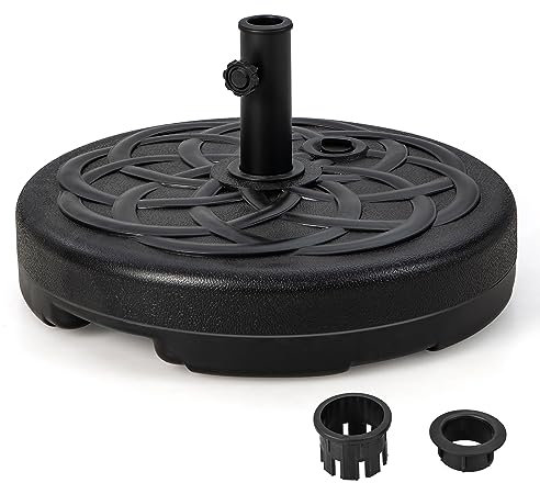 COSTWAY Sonnenschirmständer 23 Liter / 39 kg befüllbar mit Wasser oder Sand, Schirmständer für Schirmstangen von 38/48 mm, Ø56 cm Marktschirmständer Sonnenschirm Ständer für Garten, Balkon