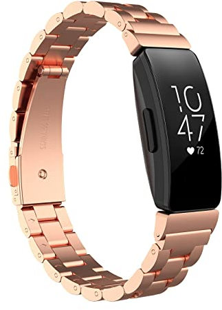 Armbänder kompatibel mit Fitbit Inspire 2/Inspire/Inspire HR Armband, Metall Edelstahl Armband Ersatz Business Band für Inspire 2/Inspire/Inspire HR, Metall