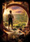 Displate Offiziell Hobbit MetallPoster Magnetische Befestigung Inklusive Lizenziert Bilder Hochwertiges Poster The Hobbit: An Unexpected Journey - Leaving Bag End Poster 67.5 cm x 48 cm