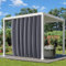 Lapalife Outdoor Vorhang Wasserdichter extra breit Oben und unten mit Ösen,B254XH213cm Wetterfest Outdoor-Verdunklungsvorhänge 1 Stück für Garten Terrasse Pavillon Veranda Balkon
