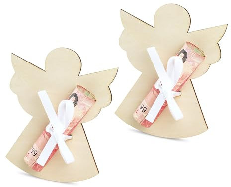 TAKULA 2 Stück Schutzengel Taufe Geschenke zur Taufe,Geldgeschenke zur Taufe Finanzspritze Geldgeschenk,Taufgeschenke für Männer, Frauen