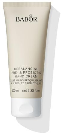 BABOR CLASSICS Reichhaltige Handcreme für jede Haut, schnell einziehend, feuchtigkeitsspendend, für seidig-weiche und geschmeidige Hände, Rebalancing Pre- & Probiotic Hand Cream 1 x 100 ml