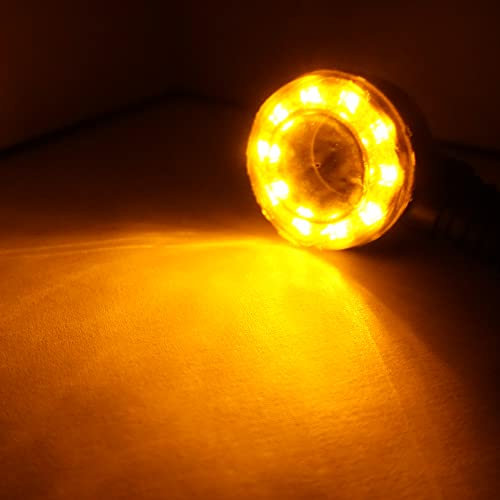 Pthene Motorrad Led Blinkleuchten Plug-in DC 36v 48v 52v 60v Blinker Blinklicht Abbiegelampe für Elektro-Motorräder Motorrad Roller Fahrrad E-Bike Moto (2PCS A 32V-60V)