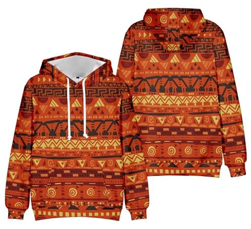 Felpe con Cappuccio da Uomo Felpe Pullover Felpe con Cappuccio A Maniche Lunghe con Coulisse Felpa con Cappuccio Casual Autunno E Inverno Stile Etnico (Color : Style10, Size : XL)