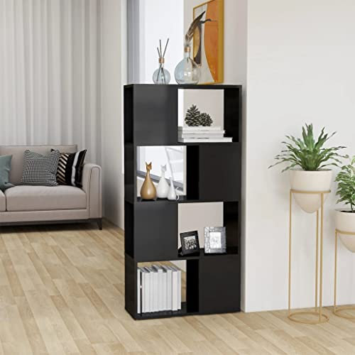 Bücherregal Raumteiler ,Home Office Bücherregal,Industrielles Bücherregal,Aktenregal,Büro-Regale,Aufbewahrungsregale,Display-Regale,für Schlafzimmer,Wohnzimmer,Küche,Hochglanz-Grau 60x24x124,5 cm