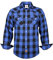 TARAINYA Chemise Flanelle Homme A Carreaux Western Cowboy Manches Longues avec Boutons-Pression Regular Fit Blau Schwarz Buffalo 3XL