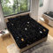 Eleganter Nachthimmel Mit Sternen Spannbetttuch Atmungsaktiv Gemütliche Weiche Leicht 100% Mikrofaser für Boxspringbett 30 cm Matratzenhöhe Spannbetttuch Schwarz 160 x 200 cm