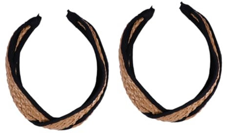 WOONEKY 2stücke Woven Headband Geflochtenem Material Für Damen Knotenförmiger Haarreifen Vielseitige Haaraccessoires Für Und Mädchen Für Boho-looks Und Freizeitaktivitäten