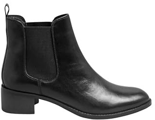 Long Tall Sally - Lts Leather Block Heel Chelsea Boots In Standard Fit - Women's