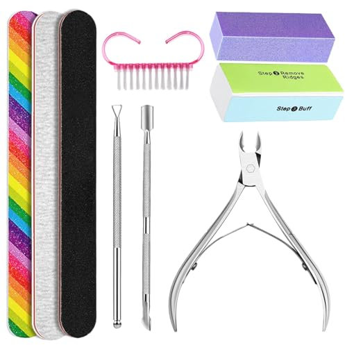 Xvilmaun Kit de manucure et pédicure en acier inoxydable pour la maison, le spa, les salons de manucure et de pédicure