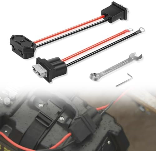 Battery Quick Connect Disconnect Connectors Terminals, 8 Gauge Wire, Replace for Newport 8 Gauge Wire Marine Battery Accessory, for Newport NK180, NV, X, Kayak Series Trolling Motor, Plug & Play