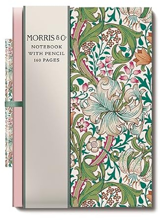 GBCC Mini Notebook with Pencil - Green & Pink Pattern by Morris & Co - WMS0015