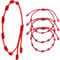 JEYORZY 4 Pezzi di Filo Rosso del Destino, Braccialetti Rossi Regolabile, Bracciale Filo Rosso del Destino, Amuleto Della Possessione, Unisex, Comodo da Indossare, Dimensione Regolabile, Fatto a Mano