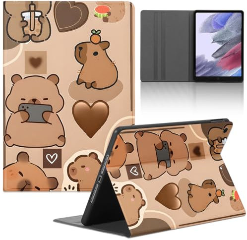 Funda Tablet para Huawei MatePad T10S 10,1 AGS3-L09/AGS3-W09, Carcasa Lindo Anime Capybara Motifs de Cubierta Protectora Plegable Cuero de PU Función de Soporte Protectora Tablet Case