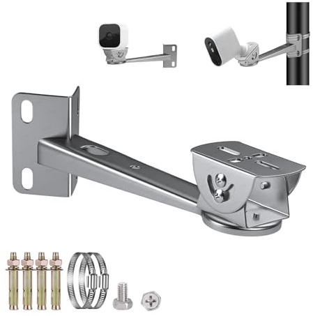 ZT-NET Stainless Steel Corner & Pole Mount Bracket for Eufy Solocam S220 – Adjustable Extension Arm for Security Cameras – Indoor & Outdoor Installation for Surveillance Systems