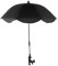 F Fityle Sombrilla para Cochecito, Silla de Playa, Silla de Patio, Sombrilla con Abrazadera, Protección Solar, Impermeable, Resistente al Desgarro, para Playa, Piscina, Jardín, Cochecito, Negro