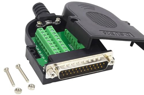 DB25 Stecker RS232 Klemmenblock-Adapter Modul D-Sub 25-Pin RS232 männlich/weiblich ohne Lötadapter