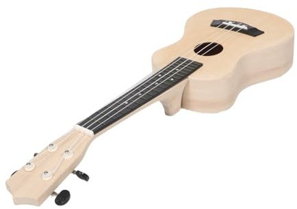LIGIGWASH DIY Ukulele Bausatz Unfertiges Holz-kit für Eigene Ukulele Rundkorpus für Vollen Klang Musik-instrumentenbau-set für Anfänger und Erwachsene