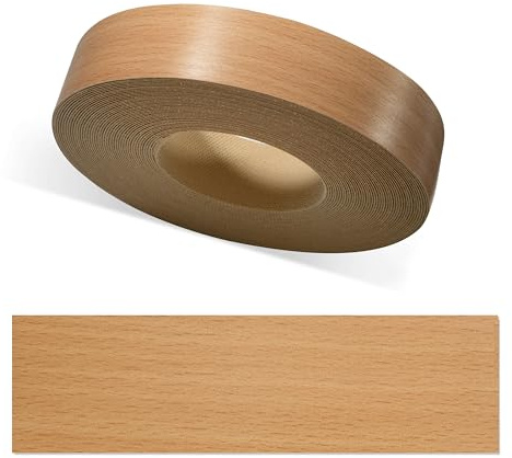 ben+camilla.com Kantenumleimer zum Aufbügeln | Buche 20 mm x 5 m Rolle (glatt matt) | Premium Qualität für professionelle Ergebnisse | Kantenschutz