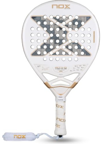 NOX Racchetta da paddle AT10 Genius 12K Alaun Xtrem 2026 | Agustin Tapia | Agustin Tapia Teardrop - Racchetta da paddle | Sistema di bilanciamento del peso, viso in carbonio in alluminio 12K