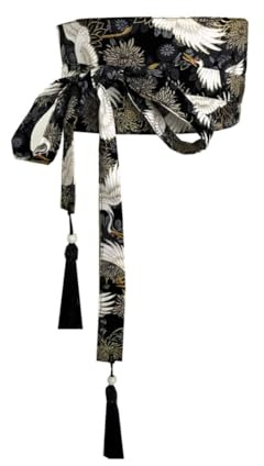 FANCYPUMPKIN Japanischer Stil Bund Yukata Kimono Schleife Taille Hanfu Bund mit Quasten